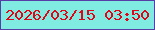 文字の大きさ：4、枠の色：573da6、背景の色：80ebe1、文字の色：df0619 無料ブログパーツのブログ時計