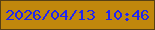 文字の大きさ：2、枠の色：574014、背景の色：c0870c、文字の色：2025f1 無料ブログパーツのブログ時計