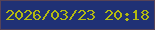 文字の大きさ：3、枠の色：574357、背景の色：203175、文字の色：b3b911 無料ブログパーツのブログ時計
