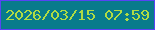 文字の大きさ：3、枠の色：5744f4、背景の色：087b8b、文字の色：b0db44 無料ブログパーツのブログ時計