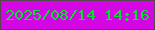 文字の大きさ：3、枠の色：57454d、背景の色：d506e4、文字の色：04e22c 無料ブログパーツのブログ時計