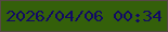 文字の大きさ：3、枠の色：574746、背景の色：34600a、文字の色：110a64 無料ブログパーツのブログ時計