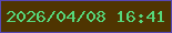 文字の大きさ：1、枠の色：5747b5、背景の色：4f3501、文字の色：56d77a 無料ブログパーツのブログ時計