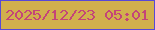 文字の大きさ：4、枠の色：5749d7、背景の色：d1b04d、文字の色：c44578 無料ブログパーツのブログ時計