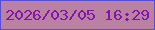 文字の大きさ：1、枠の色：574dd1、背景の色：bb81a2、文字の色：8017a8 無料ブログパーツのブログ時計