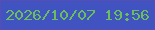 文字の大きさ：1、枠の色：574eb4、背景の色：4153c0、文字の色：69bf5d 無料ブログパーツのブログ時計