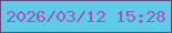文字の大きさ：4、枠の色：574f7e、背景の色：5ecce6、文字の色：a252c1 無料ブログパーツのブログ時計