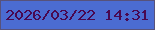 文字の大きさ：1、枠の色：57527b、背景の色：4b6cd2、文字の色：490850 無料ブログパーツのブログ時計