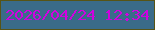 文字の大きさ：5、枠の色：575416、背景の色：3a6b89、文字の色：d002e0 無料ブログパーツのブログ時計
