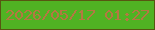文字の大きさ：3、枠の色：575611、背景の色：50b223、文字の色：b47742 無料ブログパーツのブログ時計