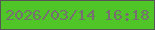 文字の大きさ：5、枠の色：575657、背景の色：4fc527、文字の色：766e70 無料ブログパーツのブログ時計
