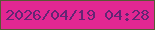 文字の大きさ：5、枠の色：575933、背景の色：e22792、文字の色：642574 無料ブログパーツのブログ時計