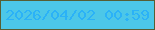 文字の大きさ：5、枠の色：575e33、背景の色：4cc7e8、文字の色：2bb2f7 無料ブログパーツのブログ時計