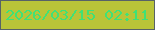 文字の大きさ：3、枠の色：576267、背景の色：b9c438、文字の色：40e176 無料ブログパーツのブログ時計
