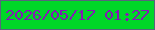 文字の大きさ：2、枠の色：57657c、背景の色：00d728、文字の色：841ab4 無料ブログパーツのブログ時計