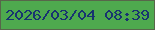 文字の大きさ：3、枠の色：57664a、背景の色：4ea94e、文字の色：183370 無料ブログパーツのブログ時計