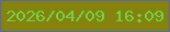 文字の大きさ：1、枠の色：5768ac、背景の色：85830c、文字の色：71d24b 無料ブログパーツのブログ時計