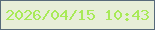 文字の大きさ：4、枠の色：576a7a、背景の色：e7eed8、文字の色：a8ea57 無料ブログパーツのブログ時計