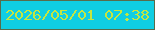 文字の大きさ：2、枠の色：576c4b、背景の色：0fcee3、文字の色：c4e641 無料ブログパーツのブログ時計