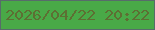 文字の大きさ：5、枠の色：576c6a、背景の色：49a947、文字の色：5d6f33 無料ブログパーツのブログ時計