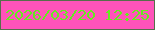 文字の大きさ：3、枠の色：576e4b、背景の色：ff53ba、文字の色：64eb20 無料ブログパーツのブログ時計