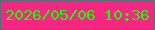 文字の大きさ：4、枠の色：576f76、背景の色：f52782、文字の色：17fe06 無料ブログパーツのブログ時計