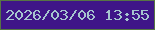 文字の大きさ：3、枠の色：577444、背景の色：3f1588、文字の色：a6c5cf 無料ブログパーツのブログ時計