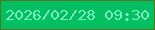 文字の大きさ：4、枠の色：57751f、背景の色：03bf61、文字の色：78efbf 無料ブログパーツのブログ時計