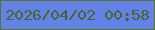 文字の大きさ：4、枠の色：577520、背景の色：6282e7、文字の色：466528 無料ブログパーツのブログ時計