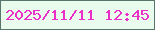 文字の大きさ：1、枠の色：57756b、背景の色：e9fbed、文字の色：e92fc7 無料ブログパーツのブログ時計