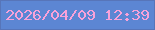 文字の大きさ：3、枠の色：5775b9、背景の色：5c86d3、文字の色：f9a2d9 無料ブログパーツのブログ時計