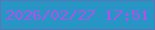 文字の大きさ：2、枠の色：5777b7、背景の色：2796c4、文字の色：ac53eb 無料ブログパーツのブログ時計