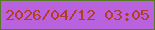文字の大きさ：3、枠の色：577926、背景の色：b962de、文字の色：b43c20 無料ブログパーツのブログ時計