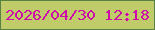 文字の大きさ：2、枠の色：578244、背景の色：bfcc69、文字の色：ce0ca9 無料ブログパーツのブログ時計
