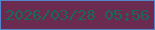文字の大きさ：1、枠の色：5785cc、背景の色：6b2a4f、文字の色：186955 無料ブログパーツのブログ時計