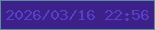 文字の大きさ：5、枠の色：578f9d、背景の色：3d208a、文字の色：5541c6 無料ブログパーツのブログ時計
