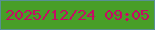 文字の大きさ：3、枠の色：579094、背景の色：489e28、文字の色：c50c64 無料ブログパーツのブログ時計