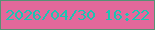 文字の大きさ：3、枠の色：579175、背景の色：e3689b、文字の色：1bc5b2 無料ブログパーツのブログ時計