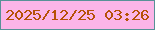文字の大きさ：3、枠の色：579197、背景の色：fbb5e8、文字の色：b65107 無料ブログパーツのブログ時計