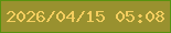 文字の大きさ：4、枠の色：57920f、背景の色：99912f、文字の色：f4ce5f 無料ブログパーツのブログ時計