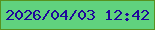 文字の大きさ：2、枠の色：57921f、背景の色：60d27e、文字の色：1f069b 無料ブログパーツのブログ時計