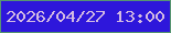 文字の大きさ：5、枠の色：579572、背景の色：2e17db、文字の色：d3bae2 無料ブログパーツのブログ時計