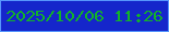 文字の大きさ：5、枠の色：5796fc、背景の色：1526cb、文字の色：12b229 無料ブログパーツのブログ時計