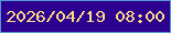 文字の大きさ：3、枠の色：5797d7、背景の色：2d018f、文字の色：fddc86 無料ブログパーツのブログ時計