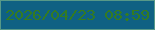 文字の大きさ：4、枠の色：579988、背景の色：0f6183、文字の色：347b21 無料ブログパーツのブログ時計