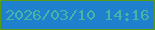 文字の大きさ：4、枠の色：579d11、背景の色：1f80ce、文字の色：47b5a4 無料ブログパーツのブログ時計