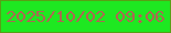 文字の大きさ：1、枠の色：57a115、背景の色：1ee821、文字の色：ad6752 無料ブログパーツのブログ時計