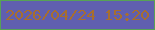 文字の大きさ：4、枠の色：57a255、背景の色：605faf、文字の色：a76e2f 無料ブログパーツのブログ時計