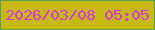 文字の大きさ：3、枠の色：57a356、背景の色：c7b813、文字の色：d63ad1 無料ブログパーツのブログ時計