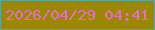 文字の大きさ：4、枠の色：57a99f、背景の色：9c8702、文字の色：e271c2 無料ブログパーツのブログ時計